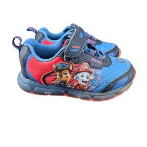 Paw Patrol Boys Sneakers Size 8 Adventure Blue & Red Kids Shoes